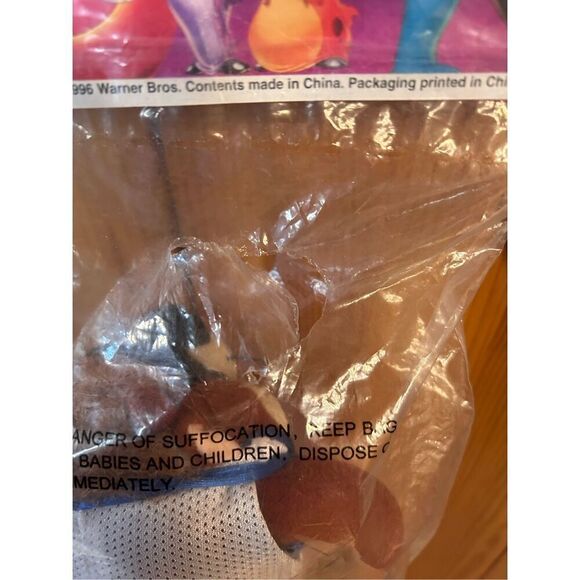 Vintage 1996 Warner Bros Looney Tunes Space Jam McDonalds Exclusive Taz open bag - Picture 4 of 7